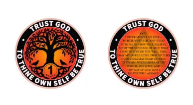 Serenity Prayer 1 Month Recovery Coins Serenity Prayer 1 Month Recovery Coins