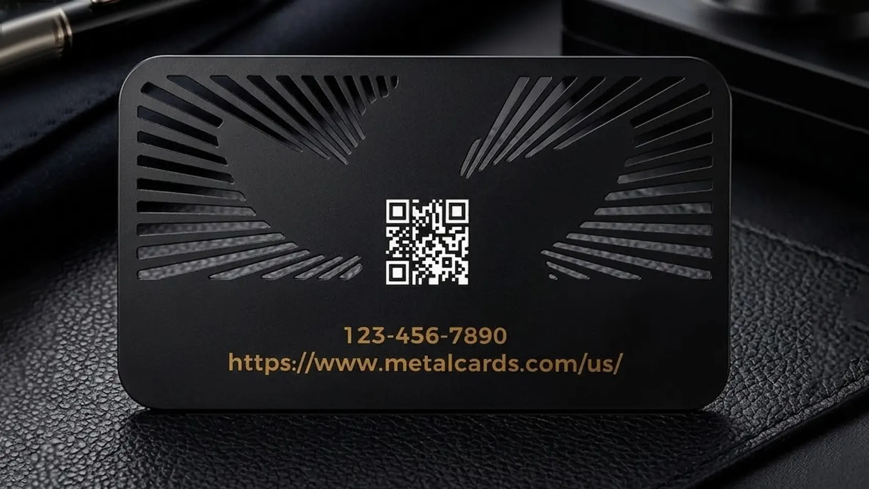 Cut-out QR Code Metal Business Cards Cut-out QR Code Metal Business Cards
