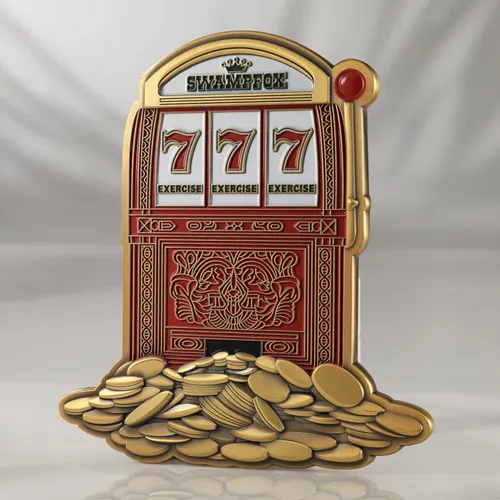 Triple 7 Exercise Slot Machine Collectible 3D Coin Triple 7 Exercise Slot Machine Collectible 3D Coin