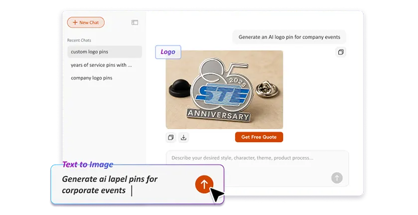 Free Text to Image Art AI Lapel Pin Generator Free Text to Image Art AI Lapel Pin Generator