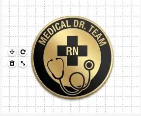 Custom Metal Nursing Pin Template Custom Metal Nursing Pin Template