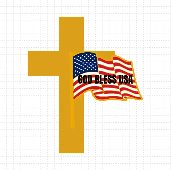 Flag And Cross Pins Template
