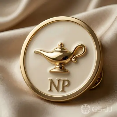 Round white and gold NP Nurse Practitioner pin Round white and gold NP Nurse Practitioner pin