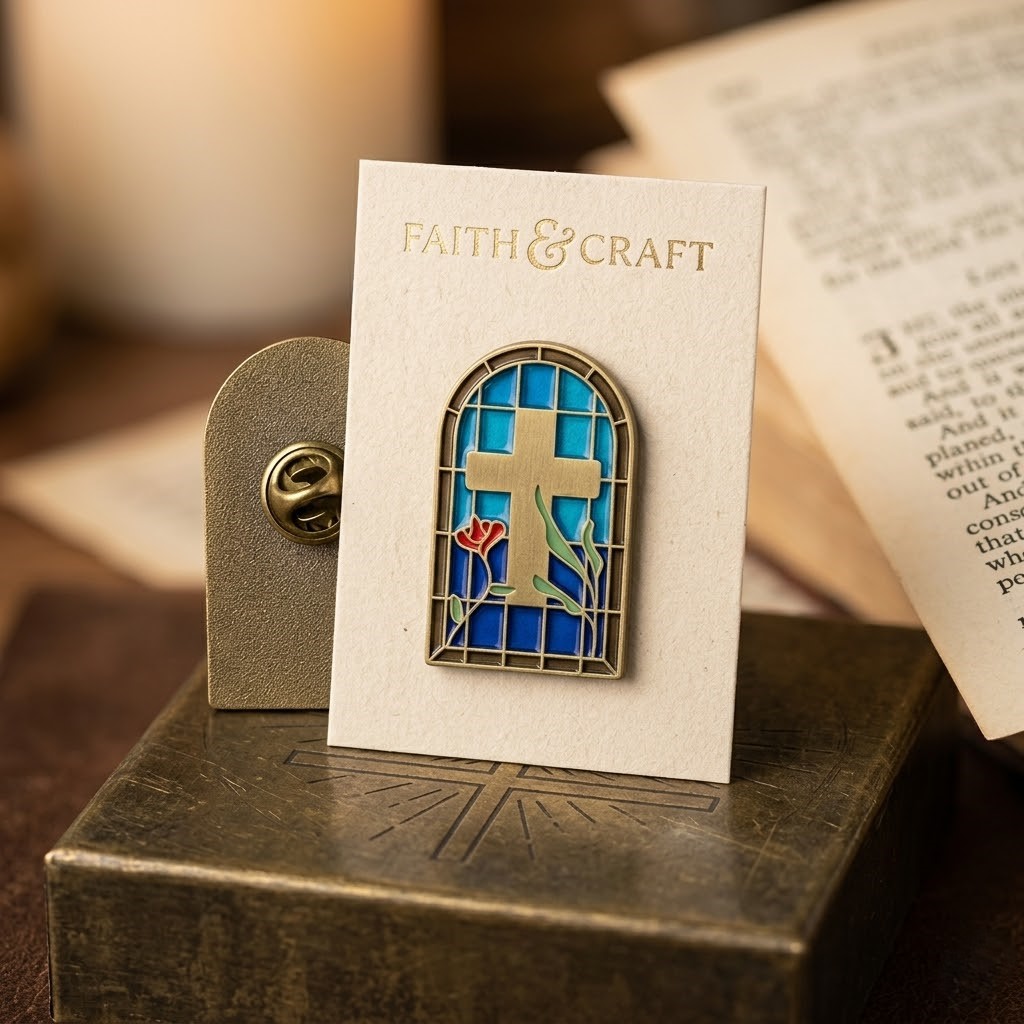 Church Window Christian Lapel Pins