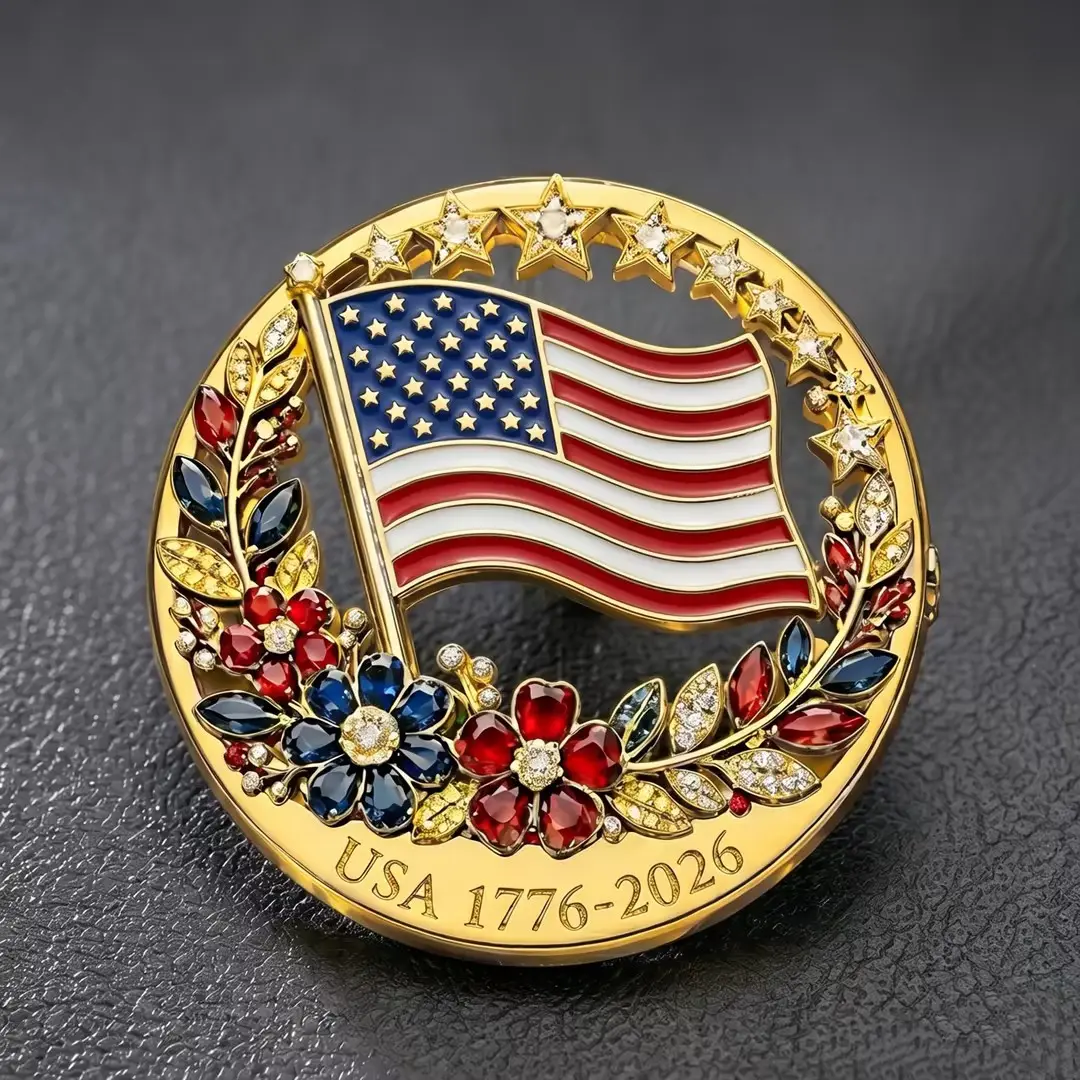 Rhinestone flag pins Rhinestone flag pins