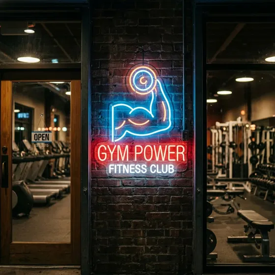 High-impact neon sign for gym High-impact neon sign for gym