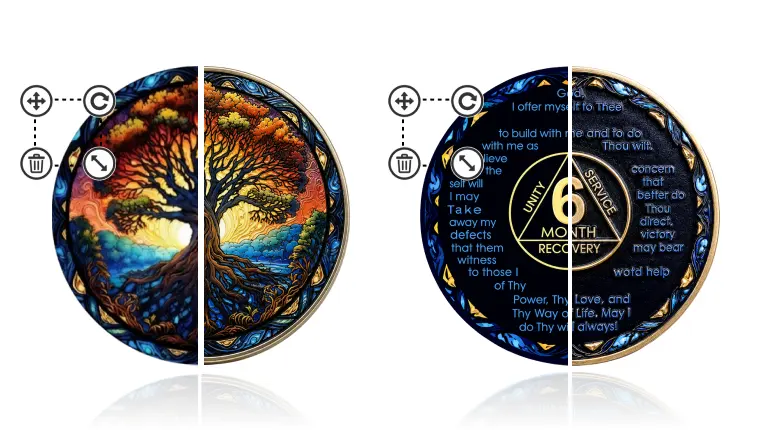 Serenity Prayer Recovery Milestone Coins