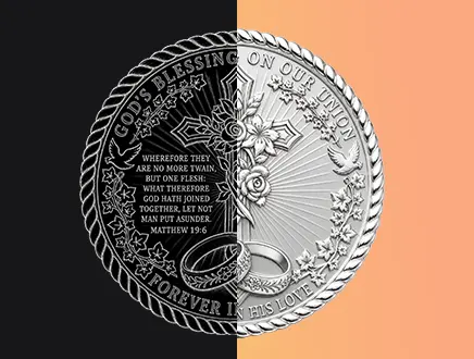 3-D rendering for real-to-life products effect of challenge coins