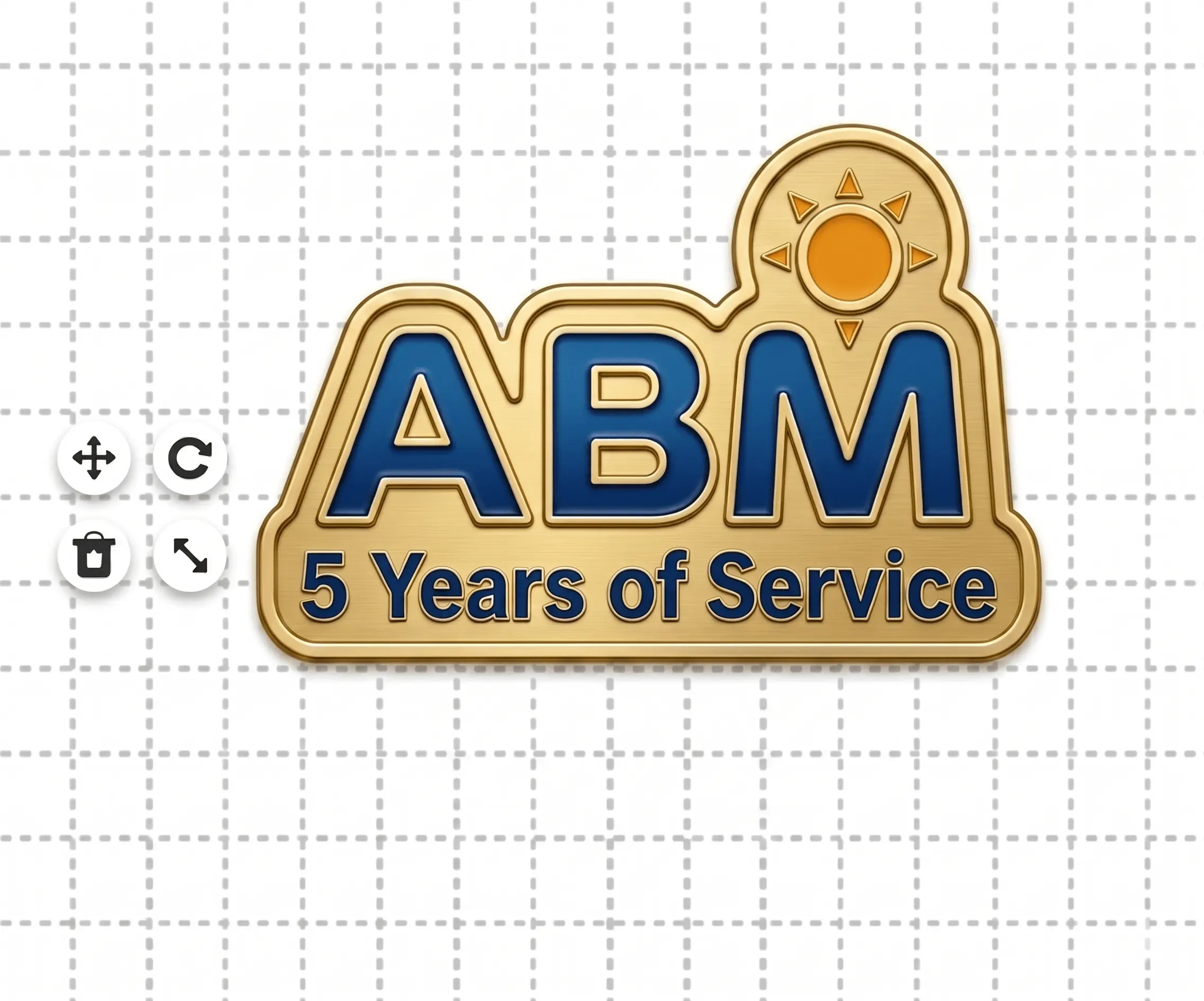 Years of Service Pin Template Years of Service Pin Template
