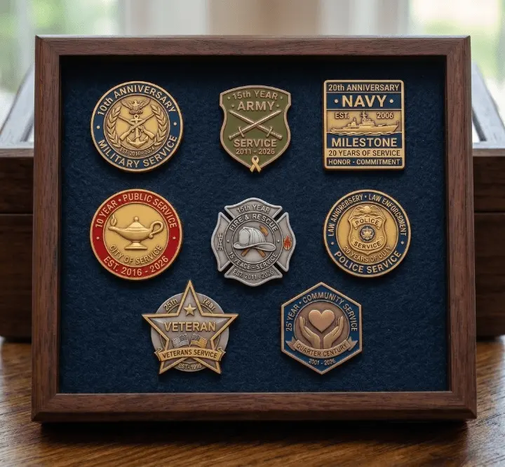 Custom Military & Public Service Anniversary Pins Custom Military & Public Service Anniversary Pins