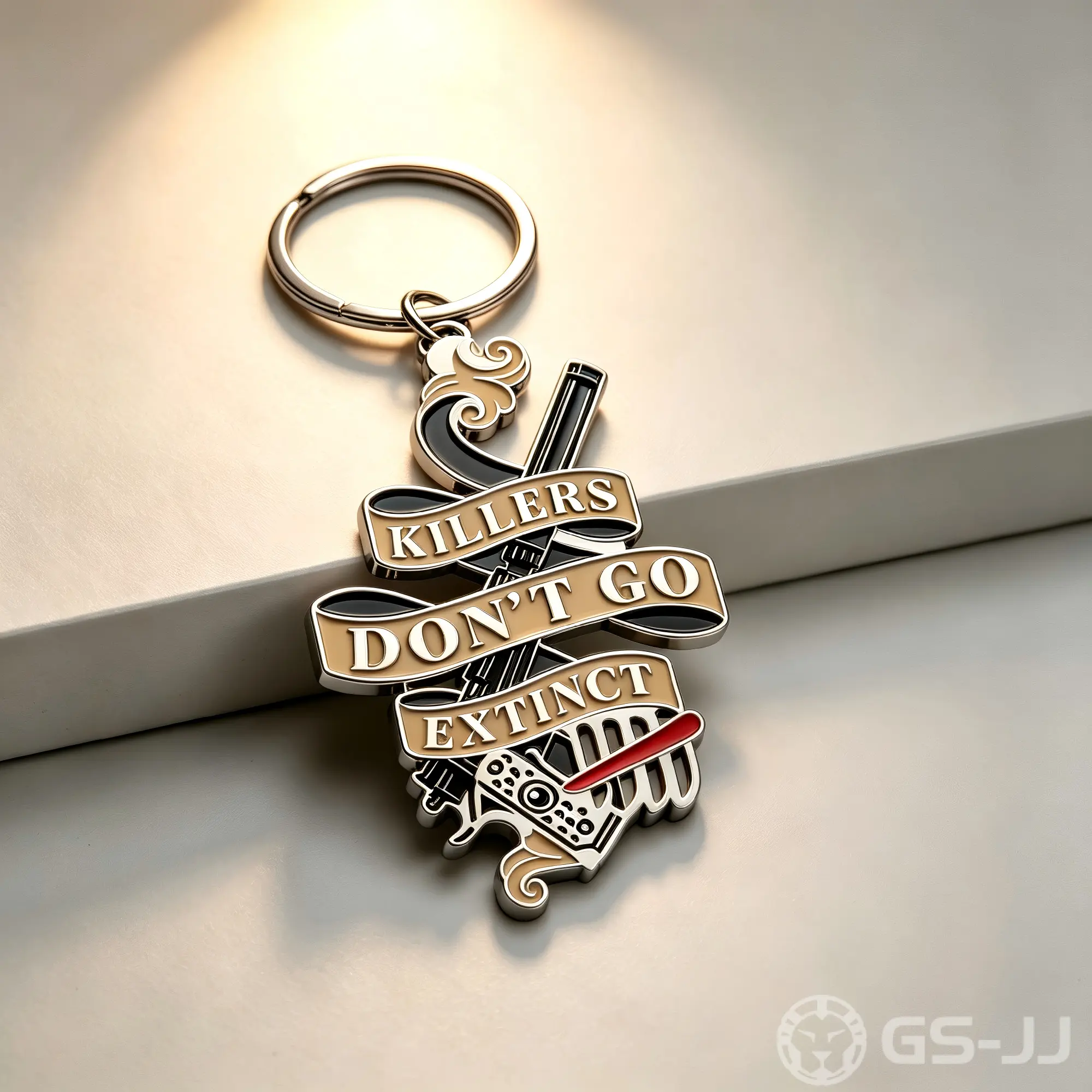 Personalized soft enamel keychain with text slogan Personalized soft enamel keychain with text slogan