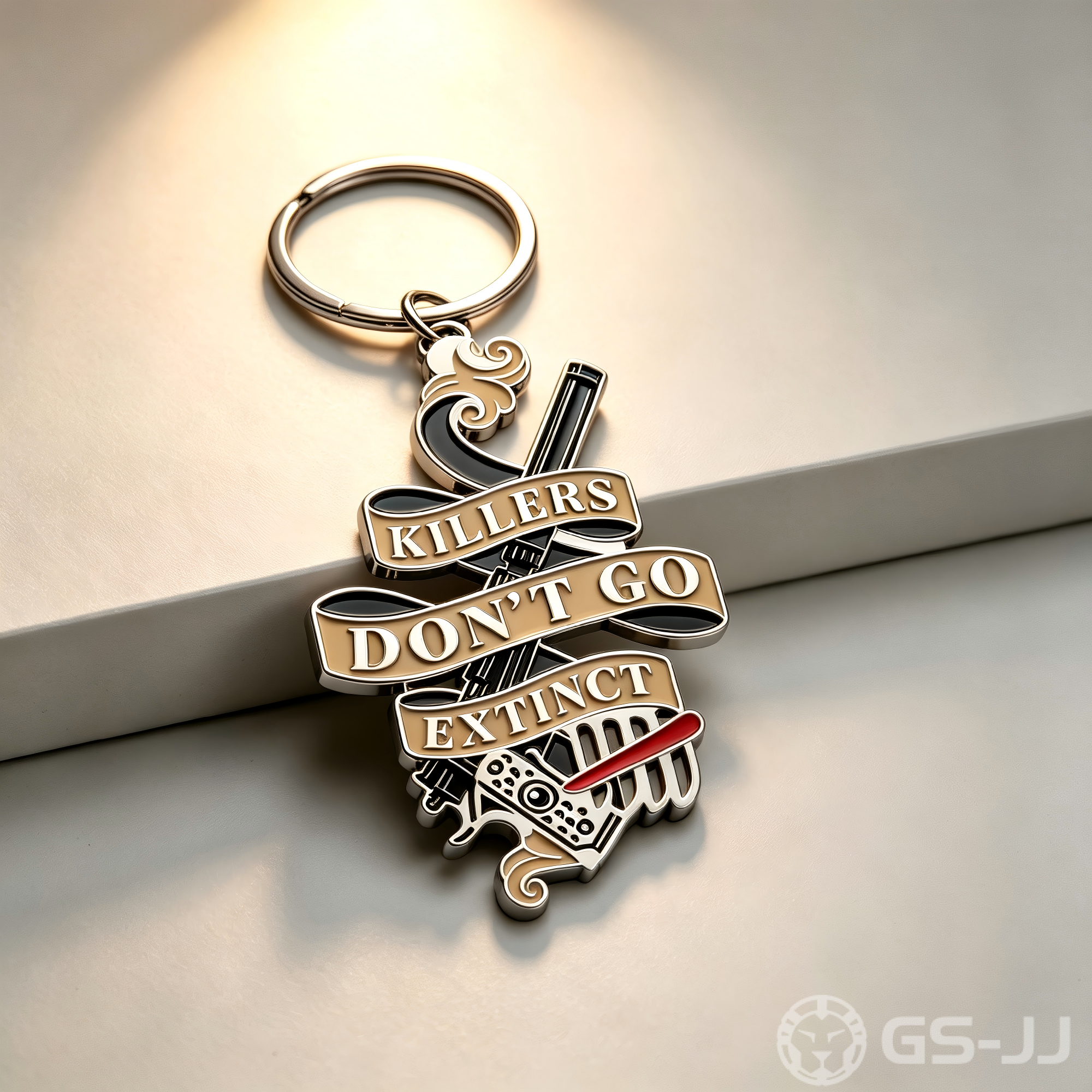 Personalized soft enamel keychain with text slogan Personalized soft enamel keychain with text slogan