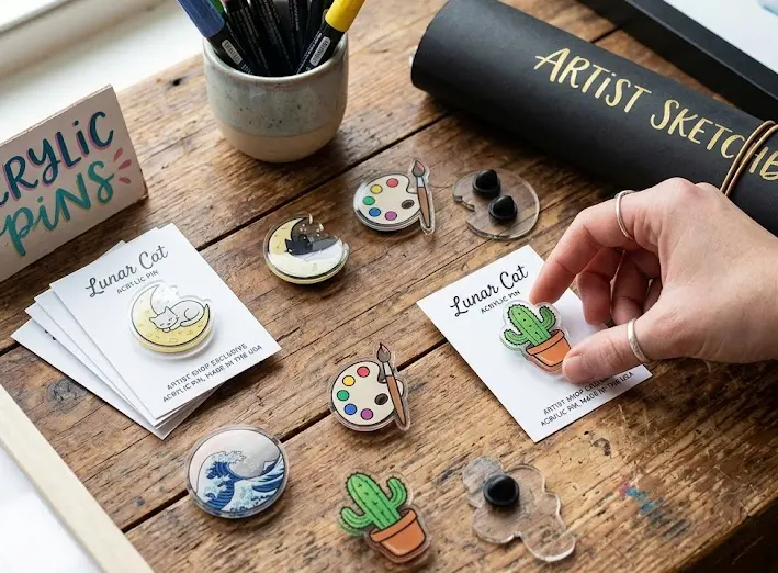 Artist Shops Acrylic Pins