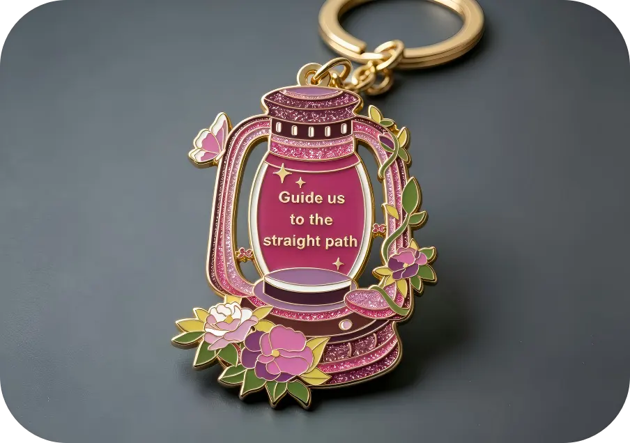 Glitter custom enamel keychain Glitter custom enamel keychain
