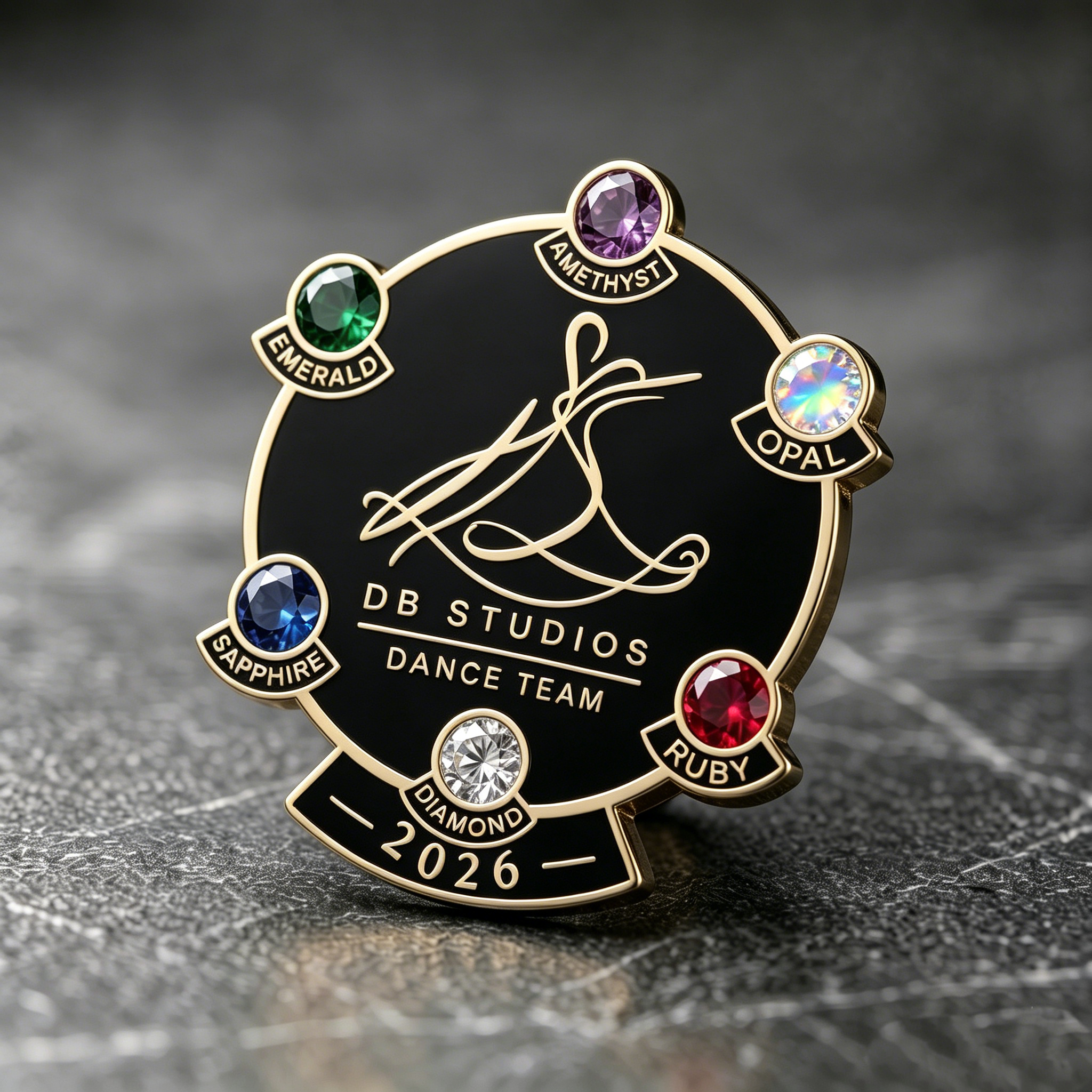 Rhinestone dance pins