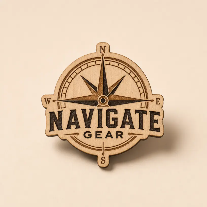 Custom Wood Pins NAVIGATE