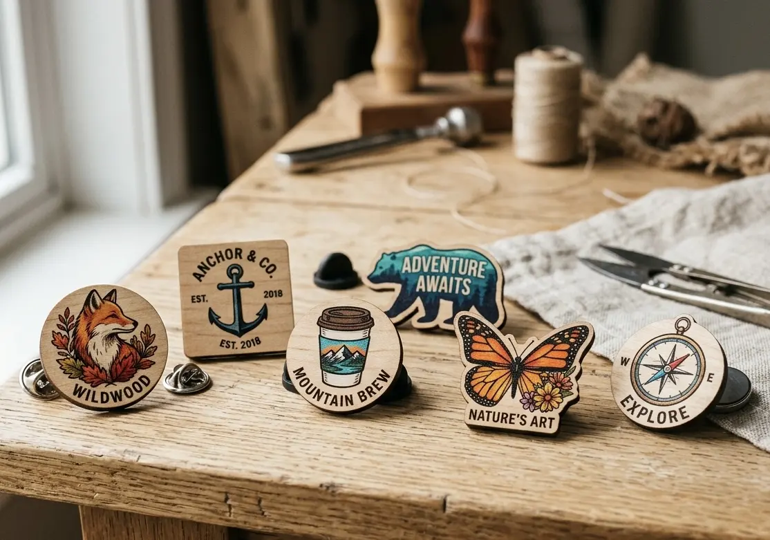 Printed Wooden Pins