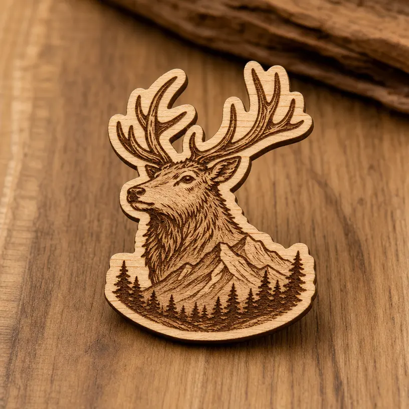 wooden pins custom