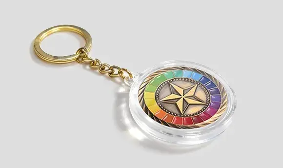 Coin Capsule with Key Ring