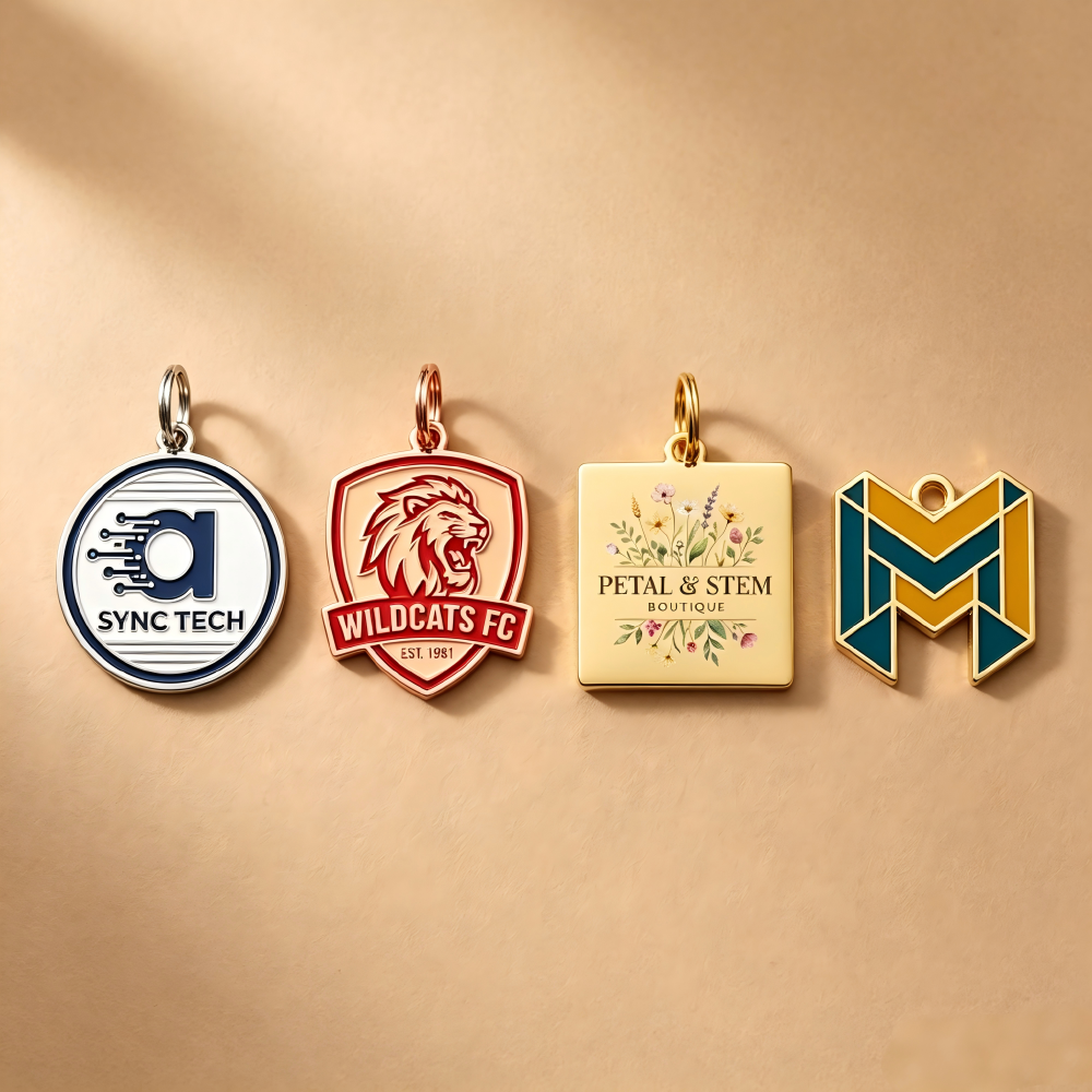 Custom enamel charms with logo bulk