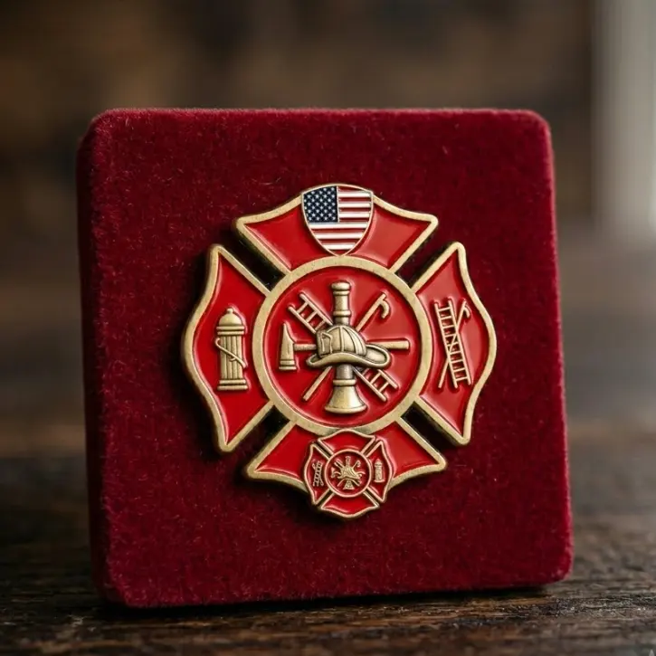 Maltese Firefighter Service Pins