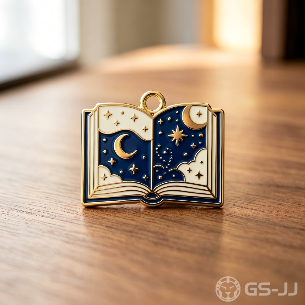 Custom printed enamel charms compass design Custom printed enamel charms compass design