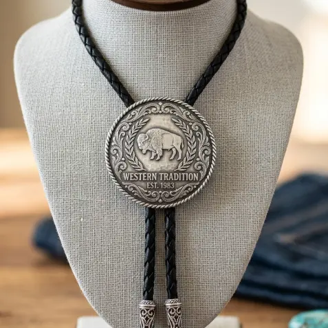 Custom Silver Finish Bolo Ties