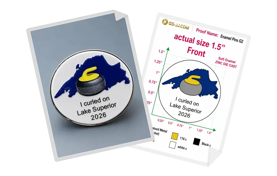 Custom Pins for 2026 Lake Superior Open Water Curling