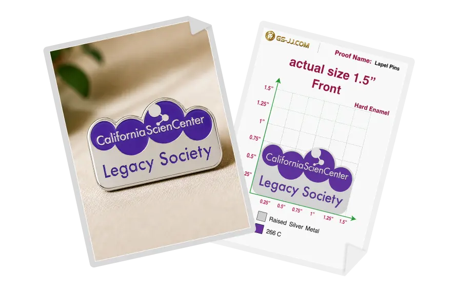 Custom Pins for California Science Center Legacy Society