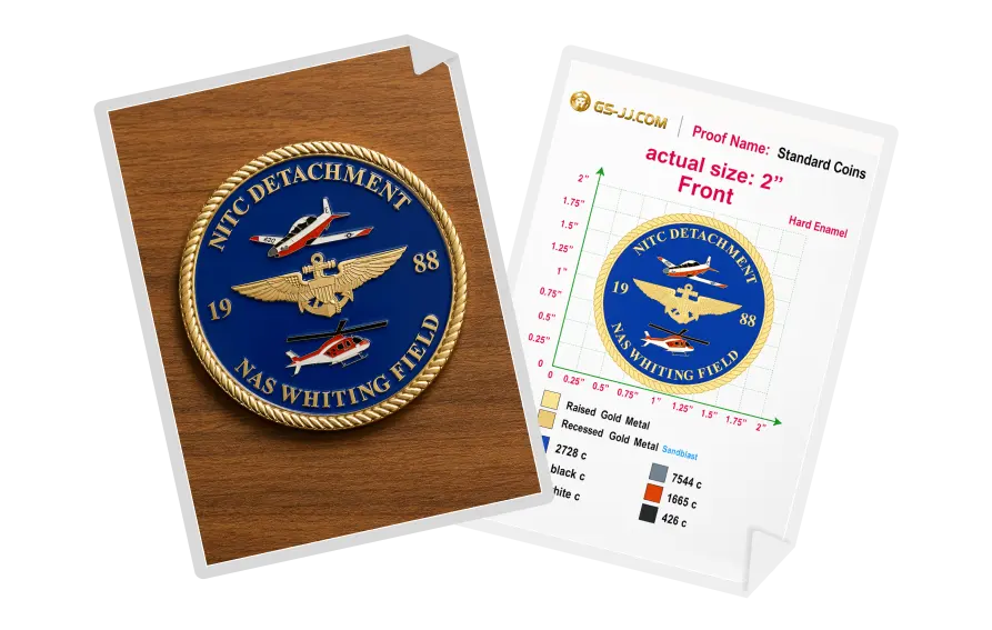 Custom  Challenge Coin for NITC Detachment NAS Whiting Field