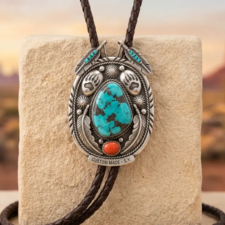 Custom Native American-Inspired Bolo Ties