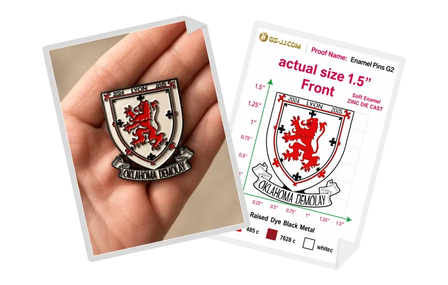 Custom Pins for  Celebrating Oklahoma DeMolay 2024–2025