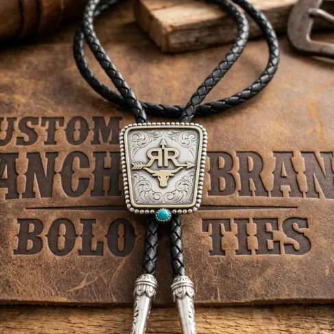 Custom Ranch Brand Bolo Ties