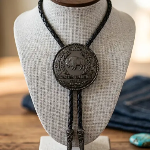 Custom Black Bolo Ties
