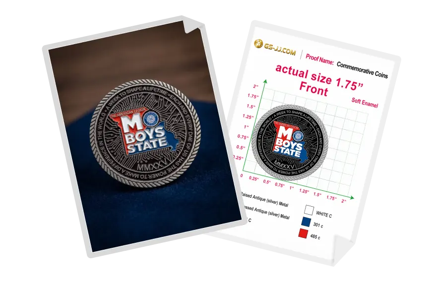 Custom Challenge Coin for Missouri Boys State