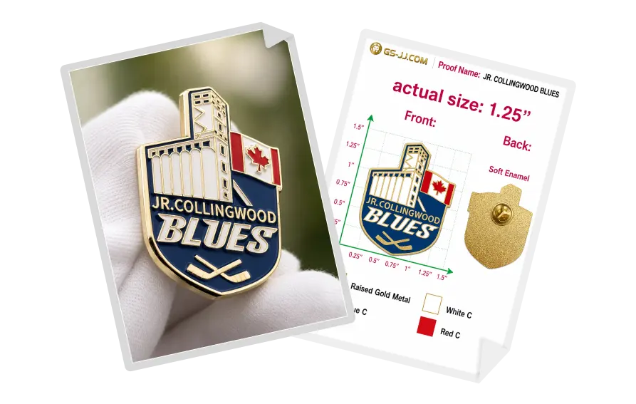Custom Pins for Jr.Collingwood Blues