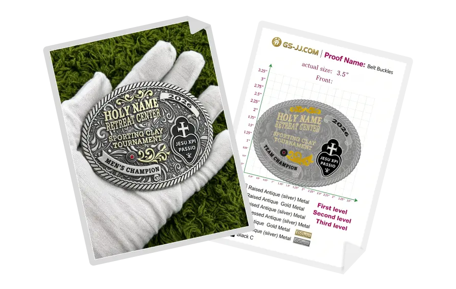 Custom Belt Buckle for Holy Name Retreat Center Sporting Clay Tournament
