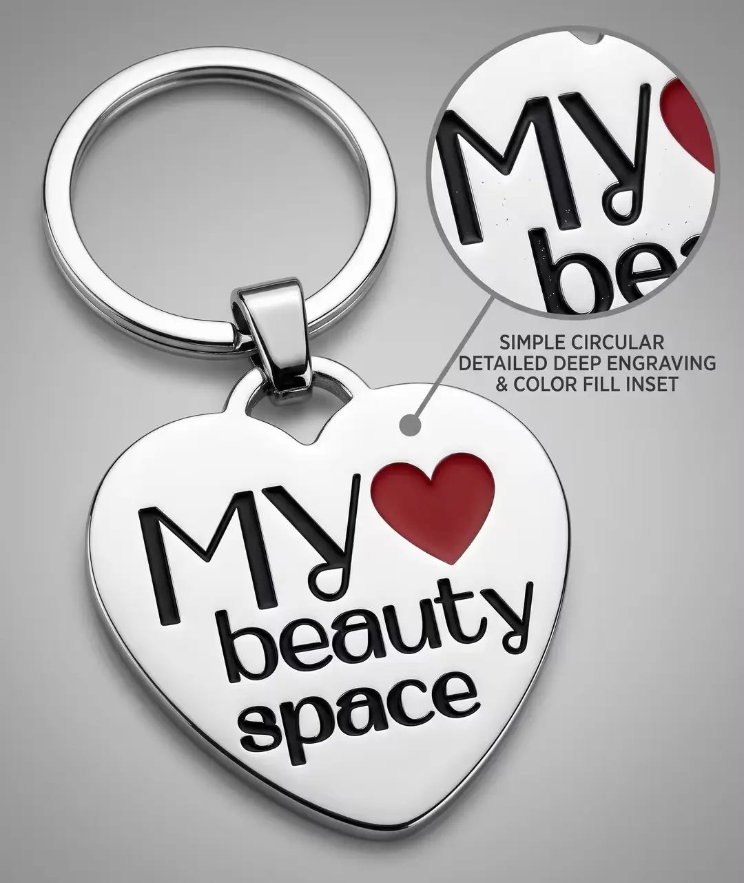 Deep Engraving + Color Filling for personalized keychains
