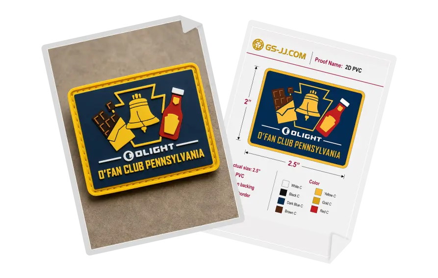 Custom Patches for Olight O'Fan Club, Pennsylvania