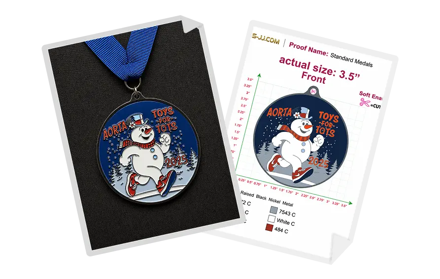 Custom Medals for AORTA Toys-for-Tots 2025