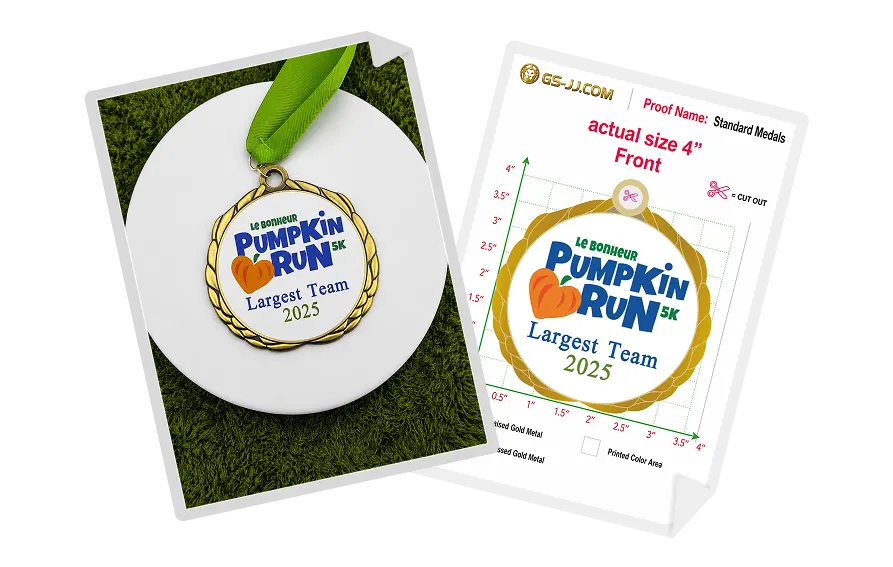 Custom Medals for Le Bonheur Pumpkin Run 5K 2025