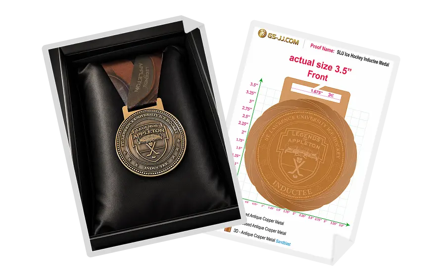 Custom Medals  for St. Lawrence University Ice Hockey Legends of Appleton Inductee