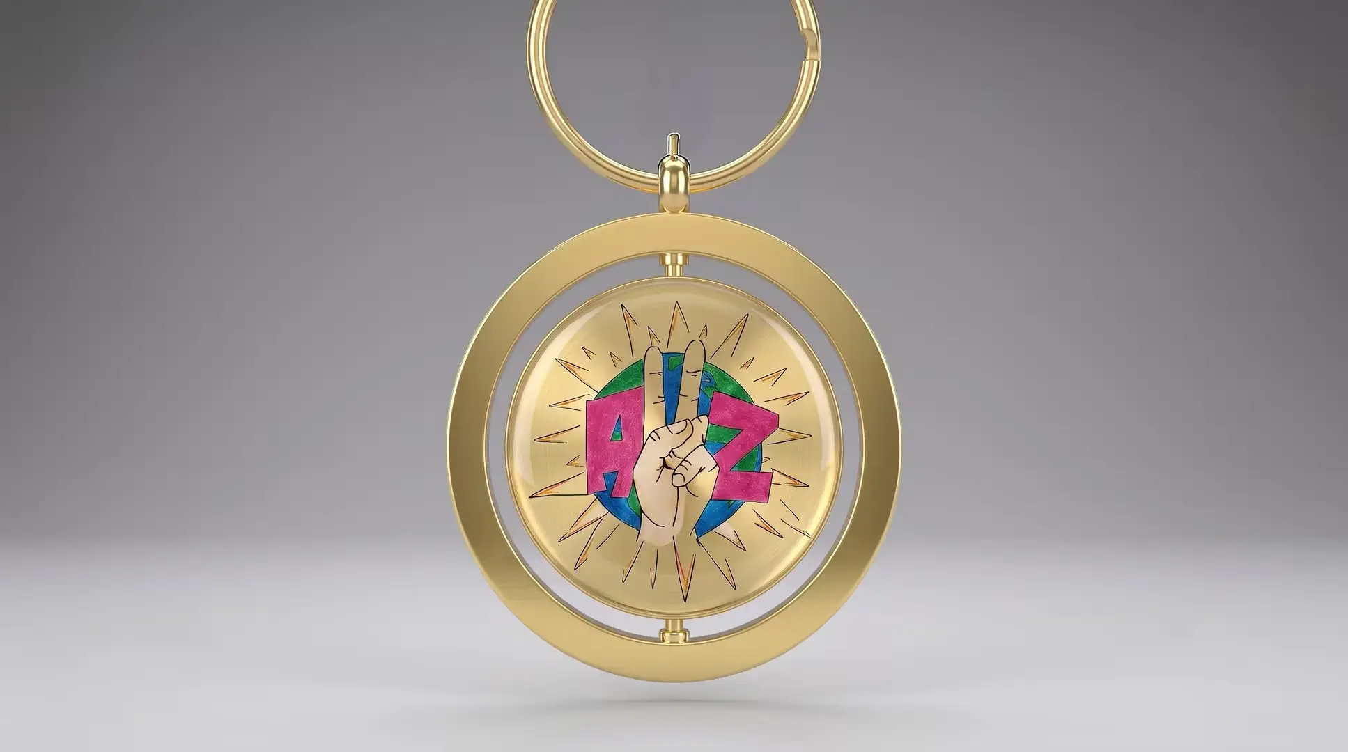 Round Spinner Rush Keychains