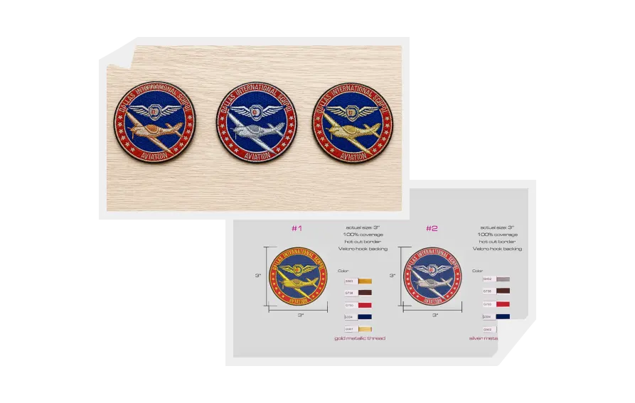 Custom Patches for Dallas International Aviation School