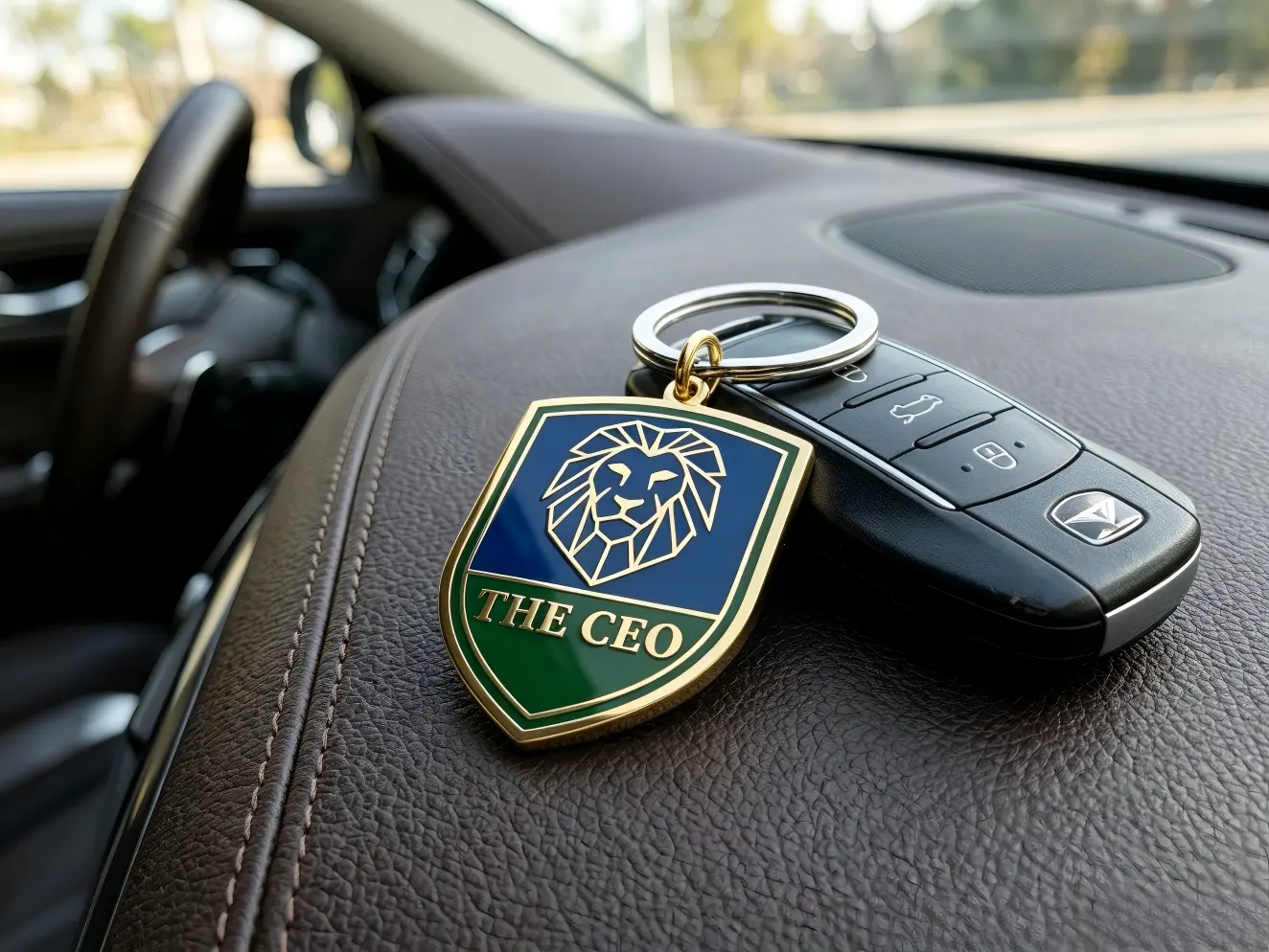 Metal Keychain - Executive Car Interior