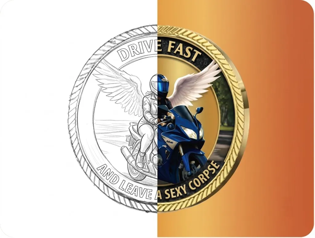 View The Real 3D Motorcycle Challenge Coins Preview View The Real 3D Motorcycle Challenge Coins Preview