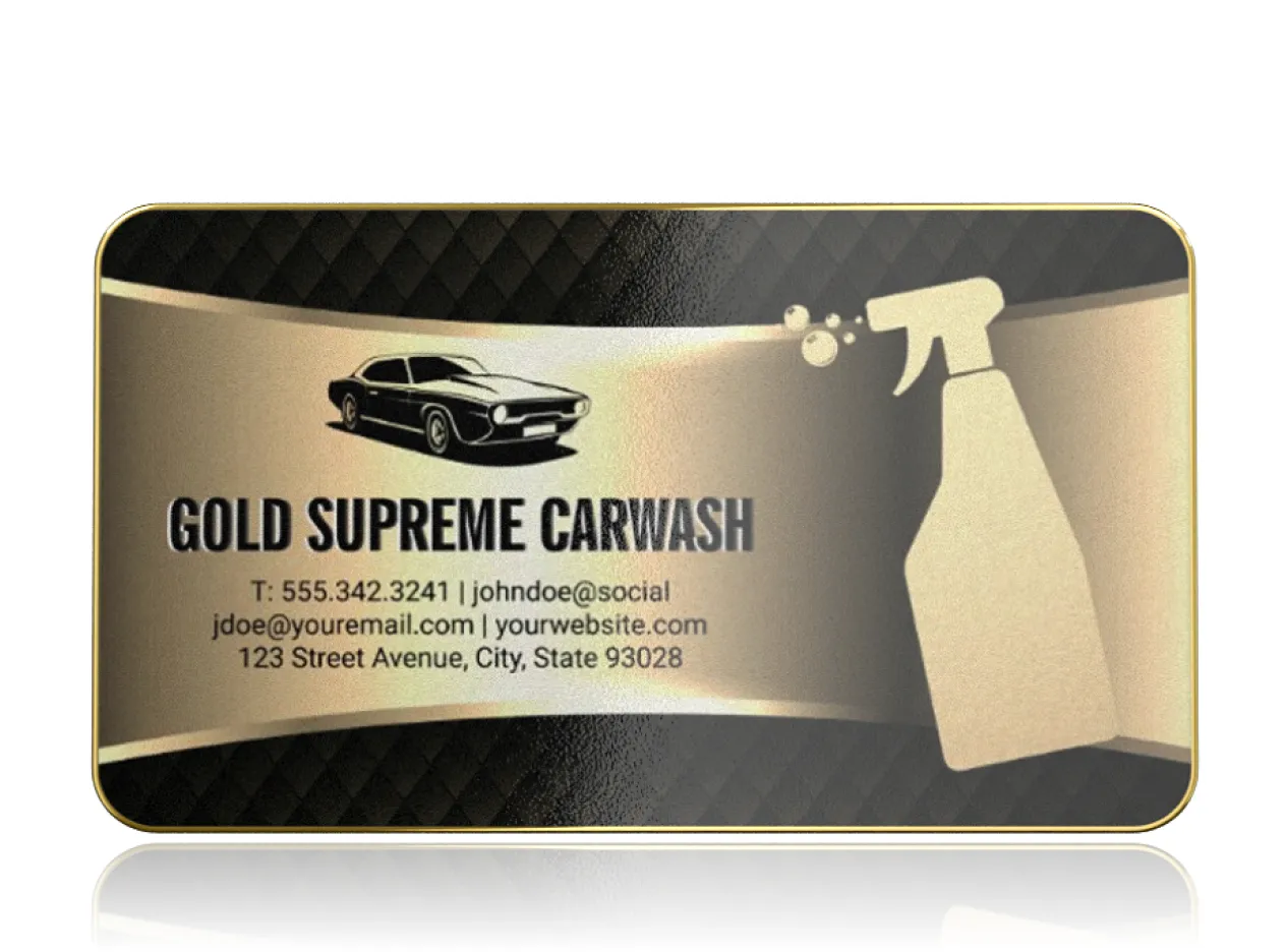 Gold Carwash Business Card Gold Carwash Business Card