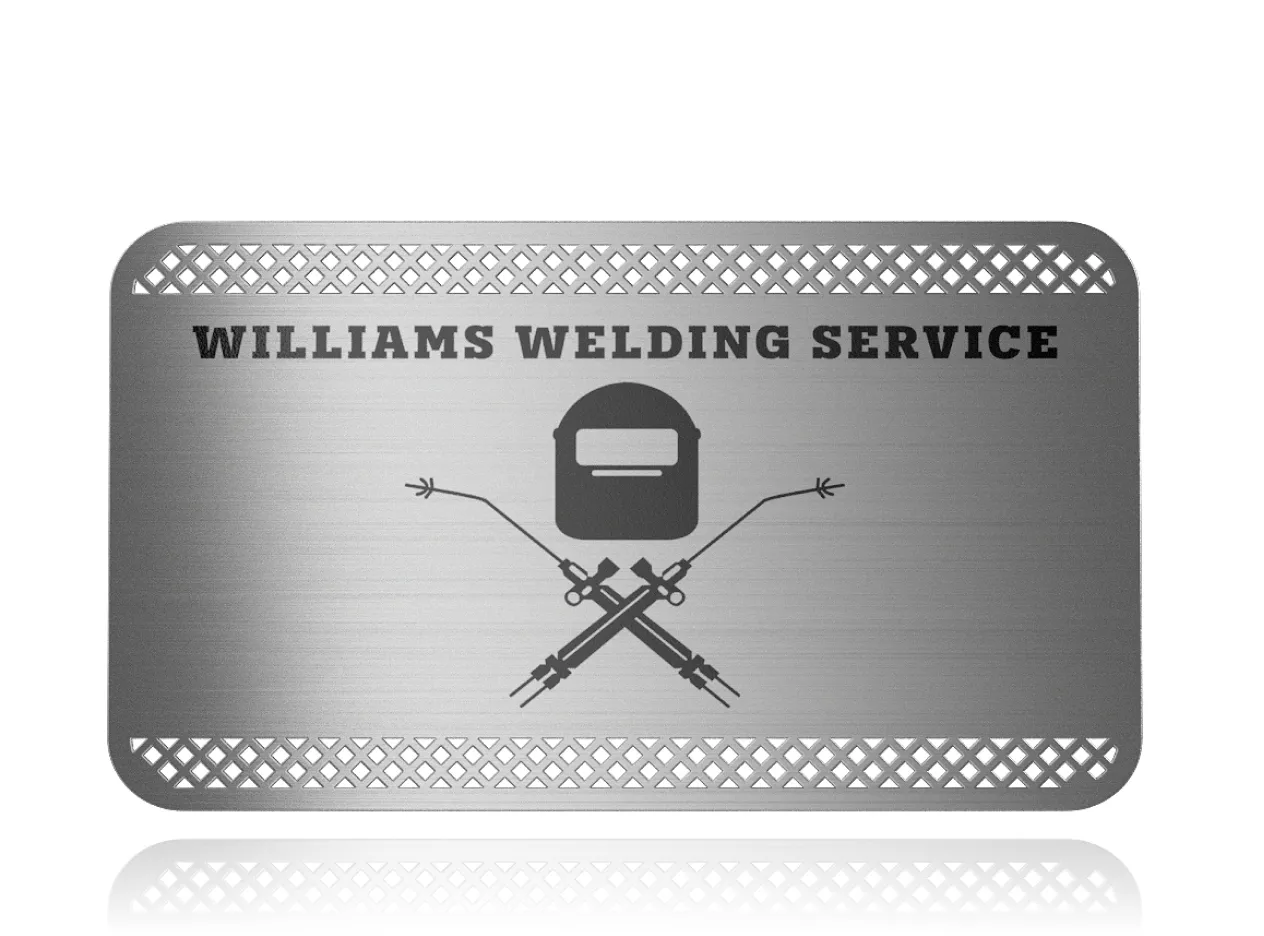 Welding Silver Business Card Welding Silver Business Card