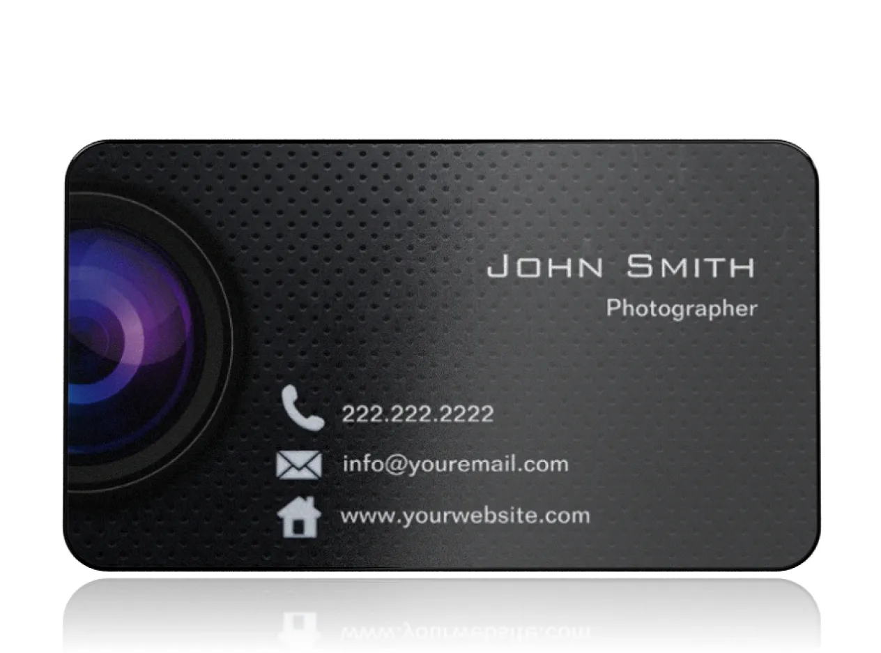 Black Photographer Metal Card Black Photographer Metal Card