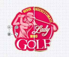 Lady's Golf Ball Marker Template Lady's Golf Ball Marker Template